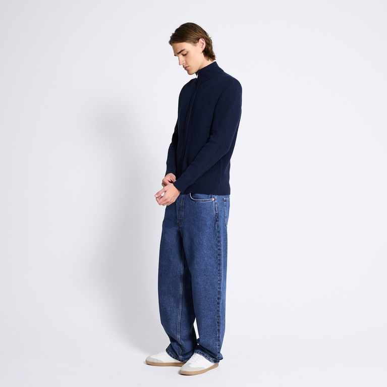 Zip knit cardigan "Frippe"